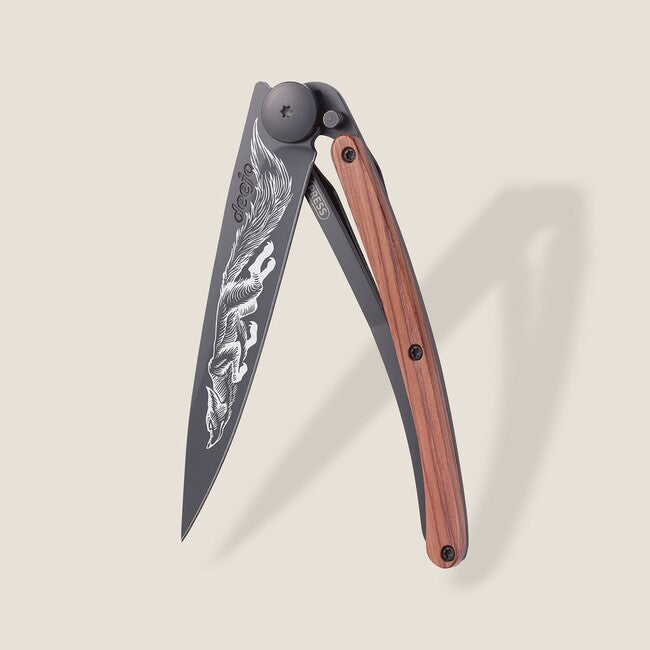 Deejo Tattoo складаний ніж black coralwood, Fox