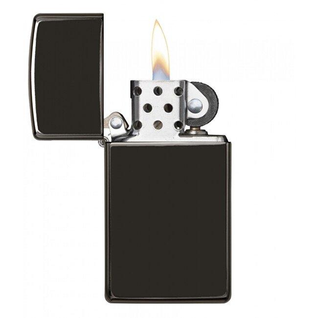 Zippo Ebony™ Slim® бензиновий запальничка, темно-сіра