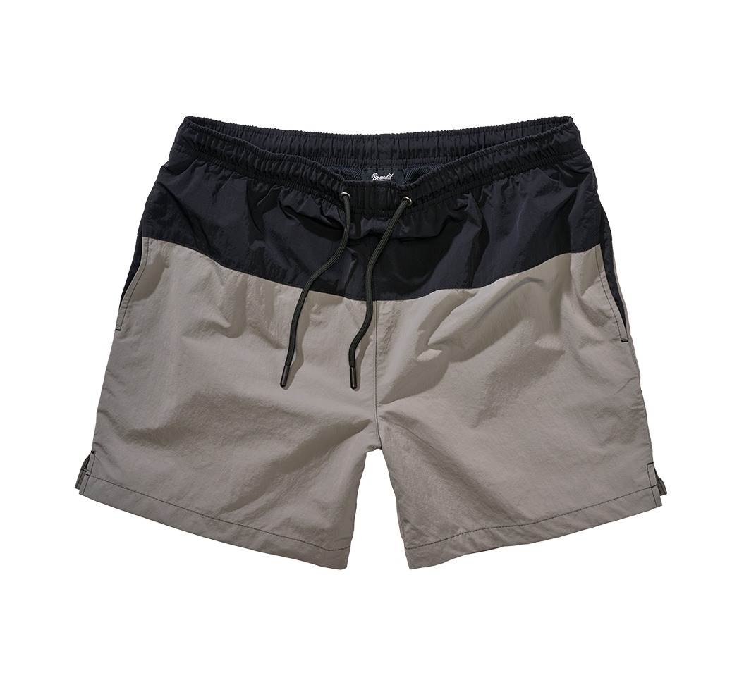 Brandit Swimshort Basic pánske plavky, black/grey