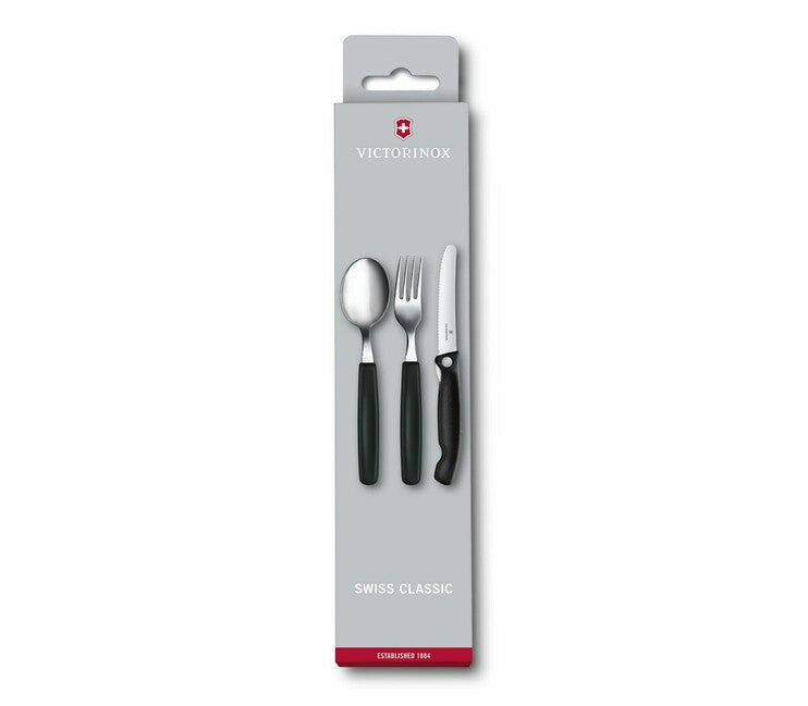 Victorinox Swiss Classic набір приборів 3-предметний, чорний