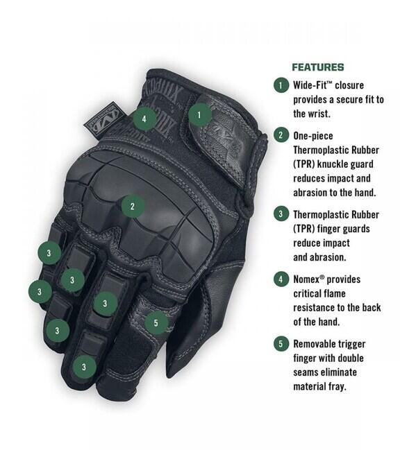 Mechanix Wear Breacher рукавиці Nomex®, чорні