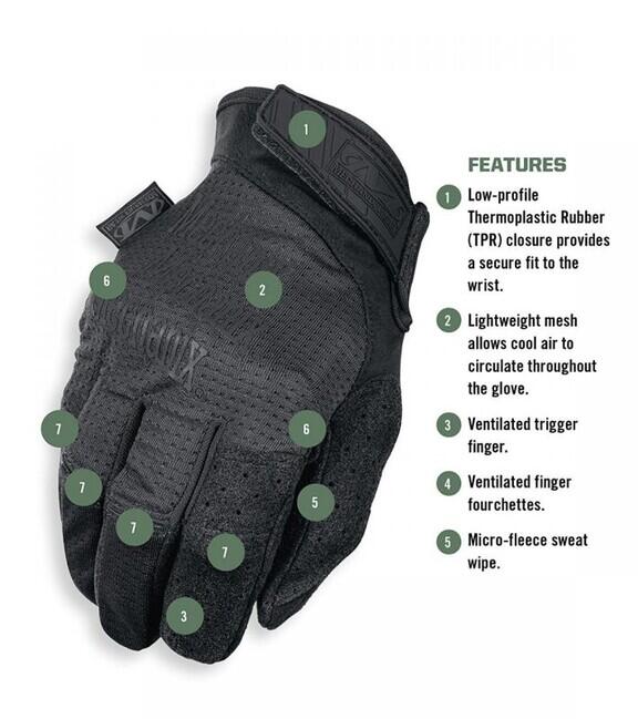 Mechanix Wear Vent Specialty рукавиці, чорні