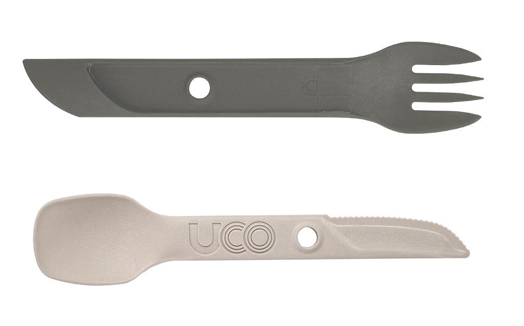 UCO Switch комплект приладів Spork з петлею для кріплення та тримачем для виделки, пісочний