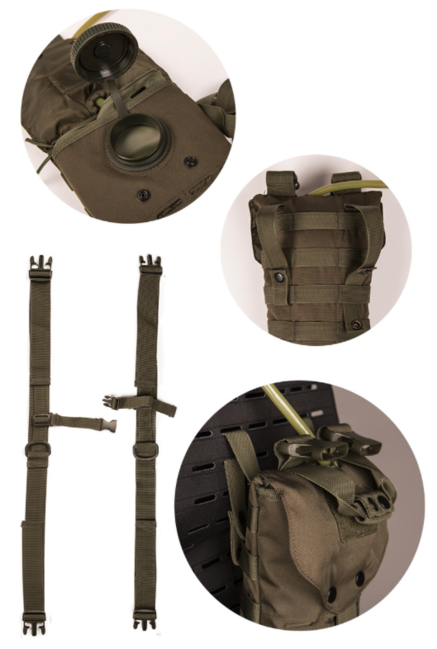 Mil-Tec гідратаційний рюкзак laser cut 2.5л, чорний