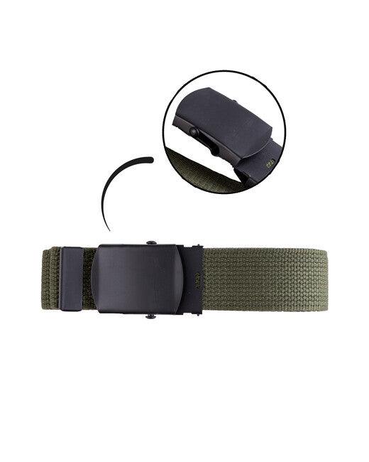 Mil-Tec ремінь з чорною пряжкою 38mm, оливковий