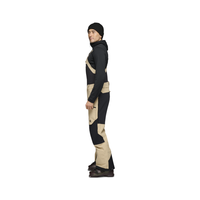 Black Diamond Recon Stretch Pro Bibs штани чоловічі з тракми, хакі-дим