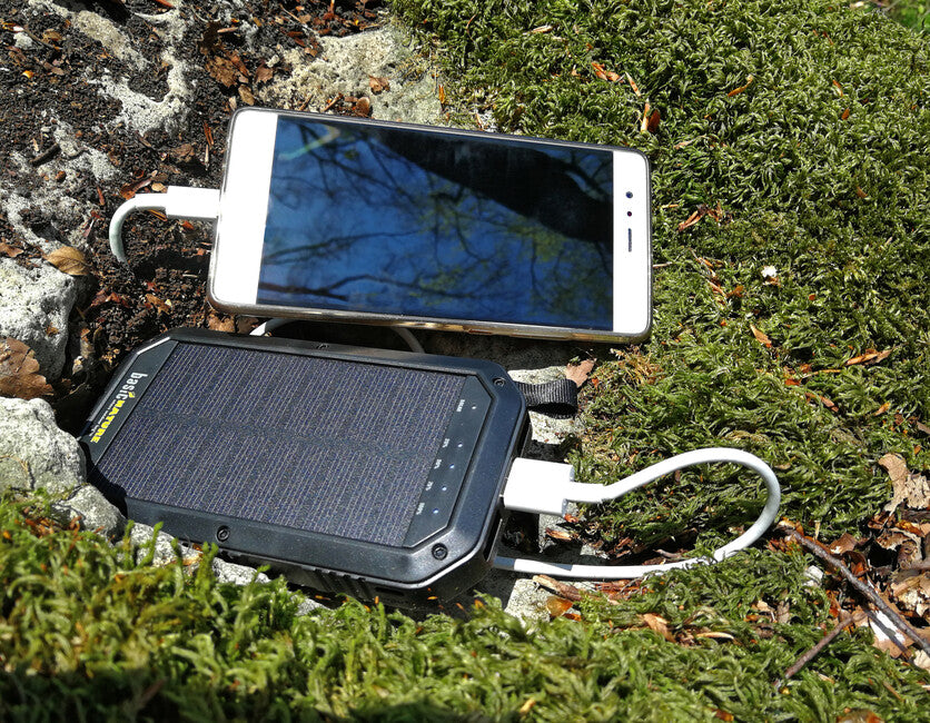 BasicNature повербанк 8000 mAh з сонячною зарядкою та LED ліхтарем, 8000 mAh