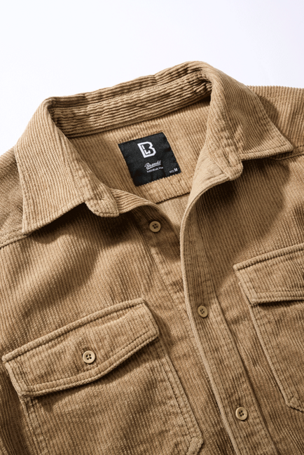 Brandit Corduroy Classic рубашка з довгими рукавами, верблюжа