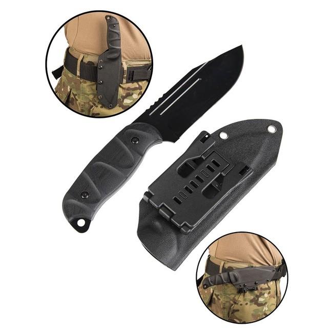 Mil-Tec ніж G10 з Kydex чохлом, чорний