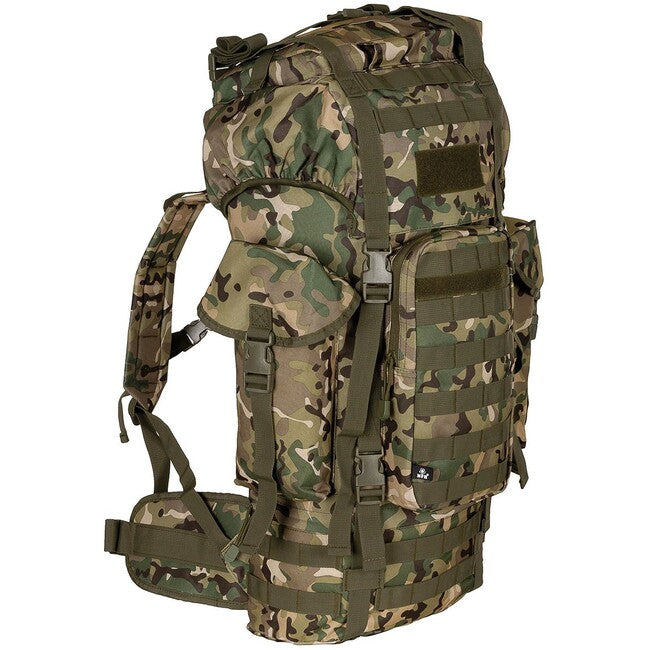 MFH MOLLE рюкзак 65л, алюмінієва палиця, op.-камуфляж
