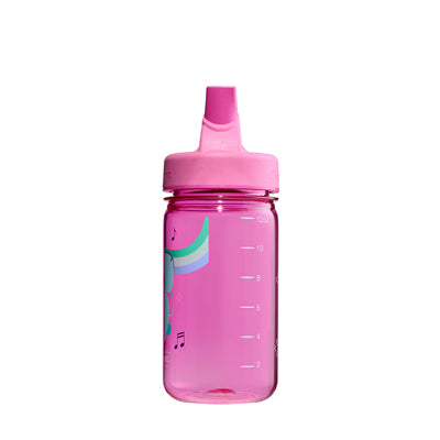Nalgene Grip-n-Gulp Sustain пляшка дитяча для води 0,35 л з кришкою, рожева музичний слон