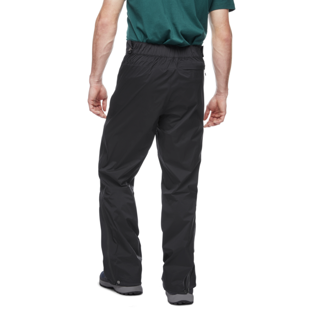 Black Diamond Stormline Stretch Full Zip Rain водонепроникні штани чоловічі, чорні