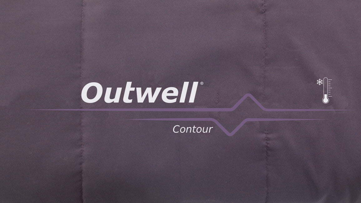 Outwell Contour лівий спальний мішок, темно-фіолетовий