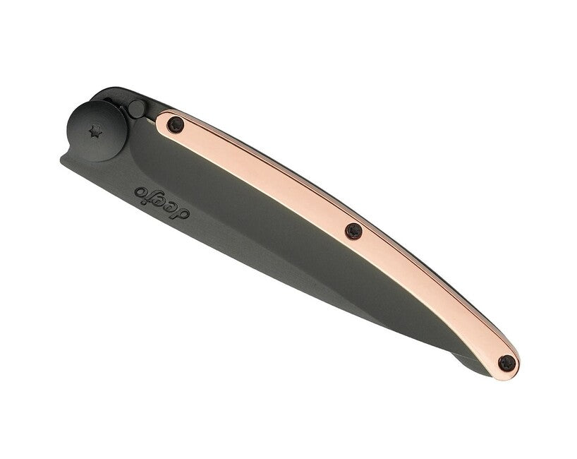 Deejo GOLD складний ніж 18kt pink, чорний