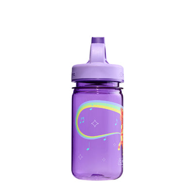 Nalgene Grip-n-Gulp Sustain пляшка дитяча для води 0,35 л з кришкою, фіолетова музична жирафа