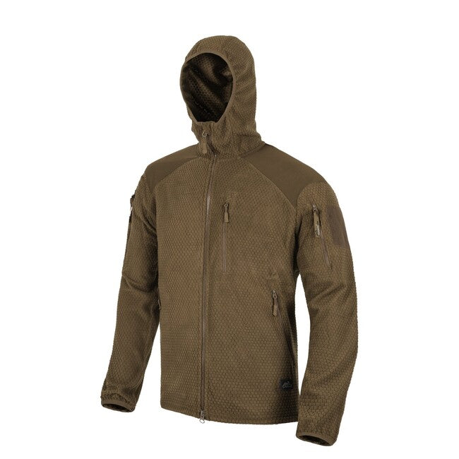 Helikon-Tex ALPHA HOODIE толстовка з капюшоном Grid Fleece, темно-сірий