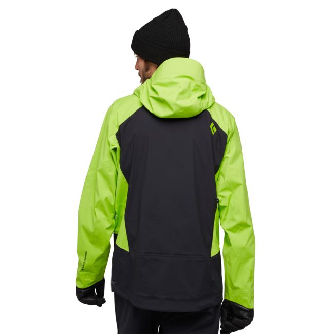 Black Diamond Recon Lt Stretch Shell лижна куртка чоловіча, чорна-лаймово-зелена
