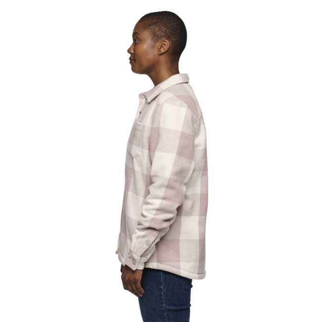 Black Diamond Project Lined Flannel фланелева рубашка жіноча, блідий беж-молочно-біла клітка