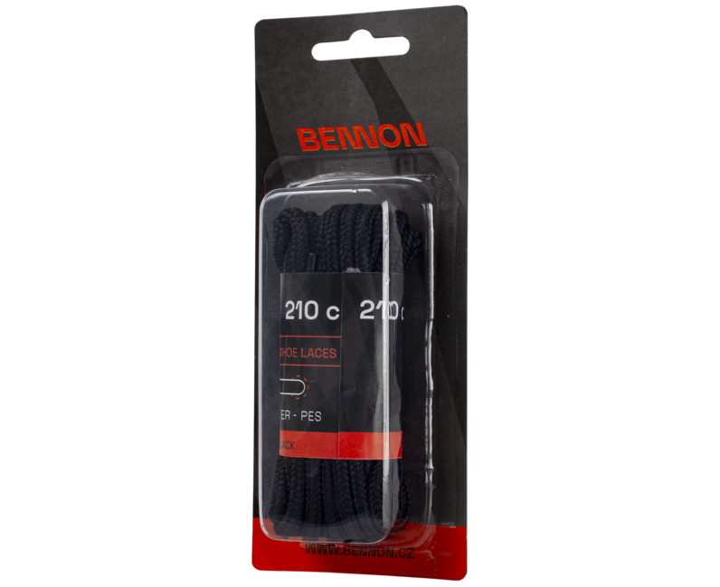 BENNON шнурки до взуття чорні 210 см