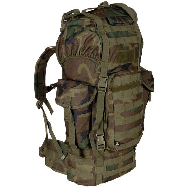 MFH MOLLE рюкзак 65L, алюмінієва палиця, вудленд