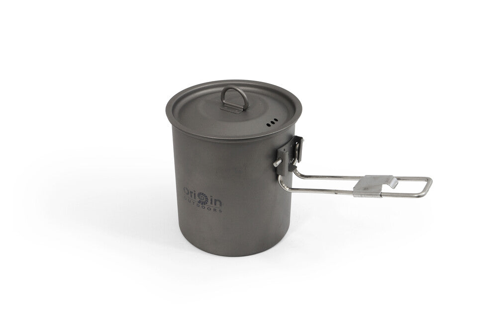 Origin Outdoors Titanium титановий трекінговий горщик/чашка з носиком і складною ручкою Camping Pot, 750 ml