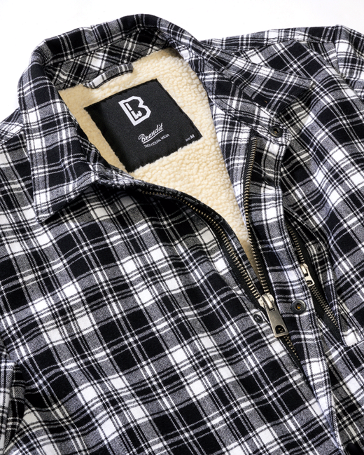 Brandit Classic Sherpa куртка, біло-чорна