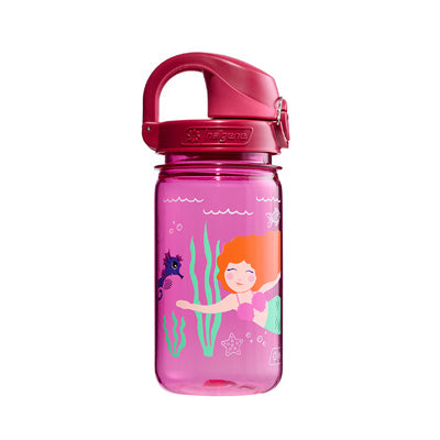 Nalgene Grip-n-Gulp Sustain дитяча пляшка для води, pink mermaid, 0,35 л