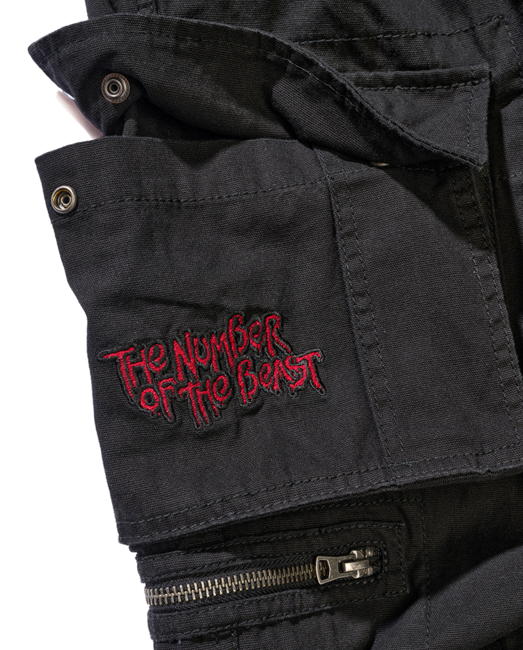 Brandit Iron Maiden The Number of The Beast краткі шорти Savage black edition, чорні