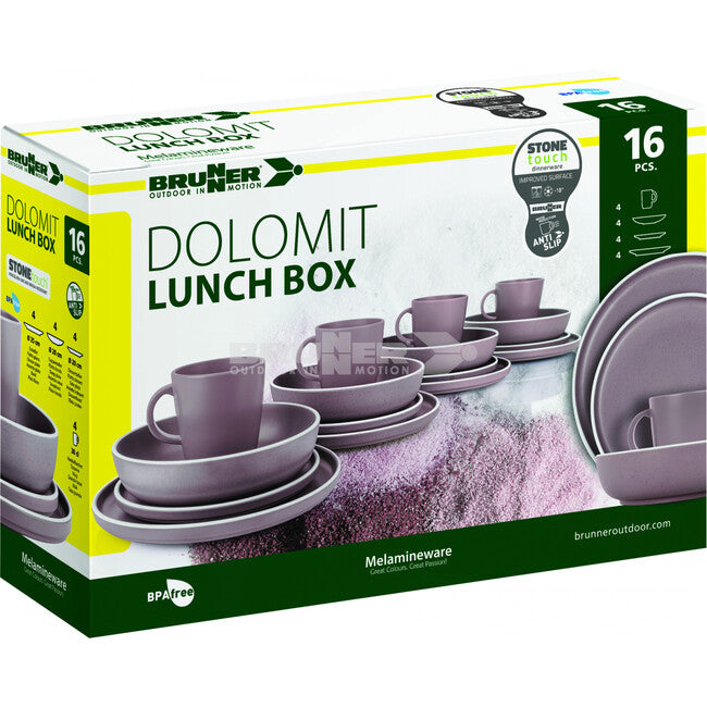 Brunner Lunch Box Dolomit набір туристичного посуду, фіолетовий