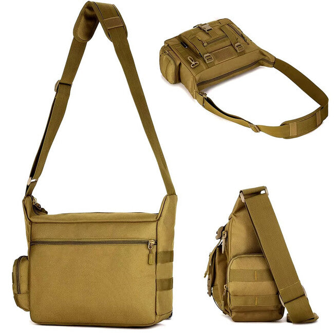 DRAGOWA Tactical Shrapnel тактична сумка на плече, койотовий коричневий