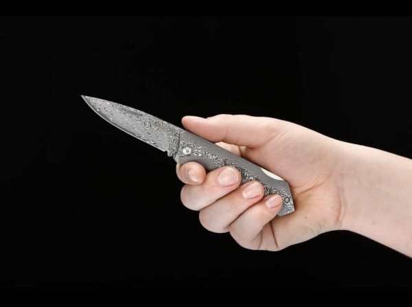 BÖKER® Damascus Dominator кишеньковий ніж 8,4 см, дамаськ