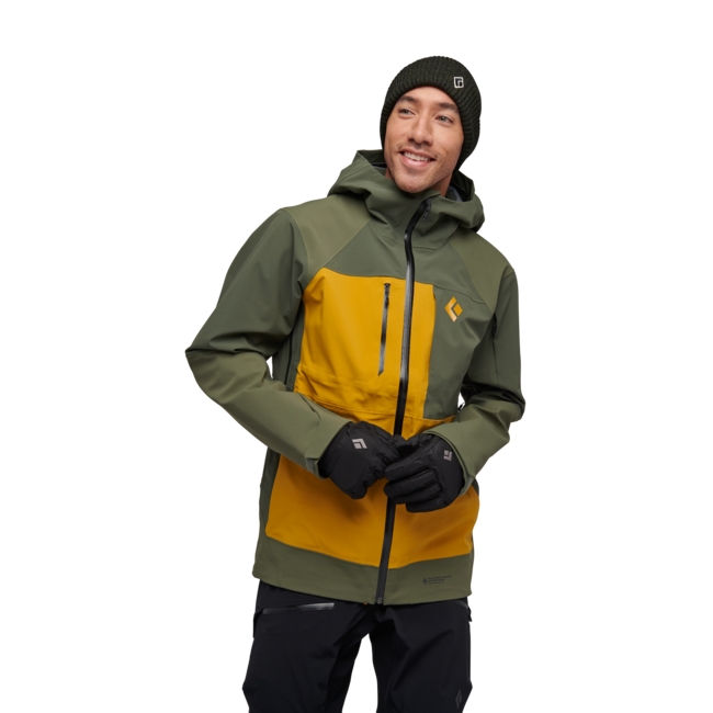 Black Diamond Recon Stretch Pro Shell лижна куртка чоловіча, tundra-бурштиновий