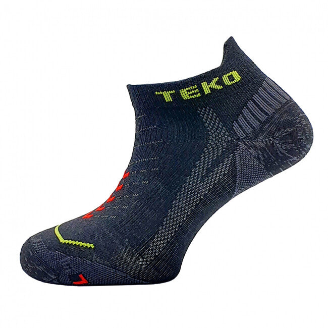TEKO eco RUN 1.0 ULTRA низькі ультралегкі бігові merino шкарпетки, чорні