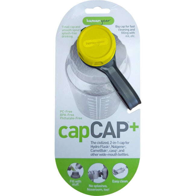 Humangear кришка + кришечка для пляшки діаметром 5 см, жовта