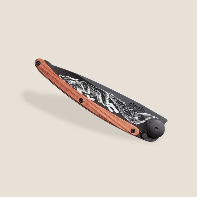 Deejo Tattoo складаний ніж black coralwood, Fox