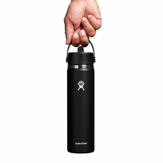 Hydro Flask широка термочашка з гнучкою соломинкою і кришкою 24 OZ 710 ml, чорна