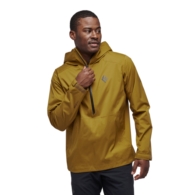 Black Diamond Stormline Stretch Anorak непромокаюча куртка чоловіча, темний карі
