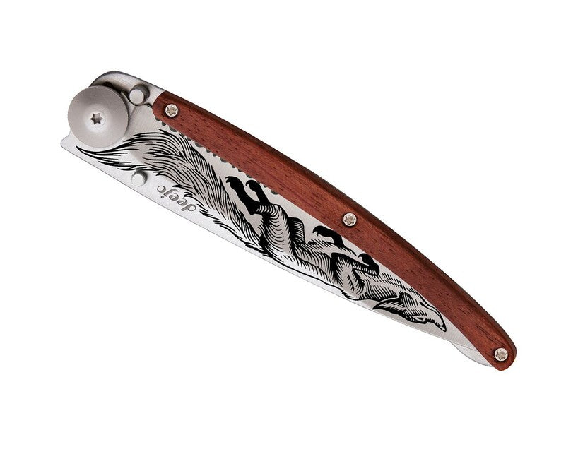 Deejo Tattoo складний ніж Serration coralwood Fox