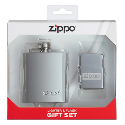 Zippo хромований запальничка та фляга