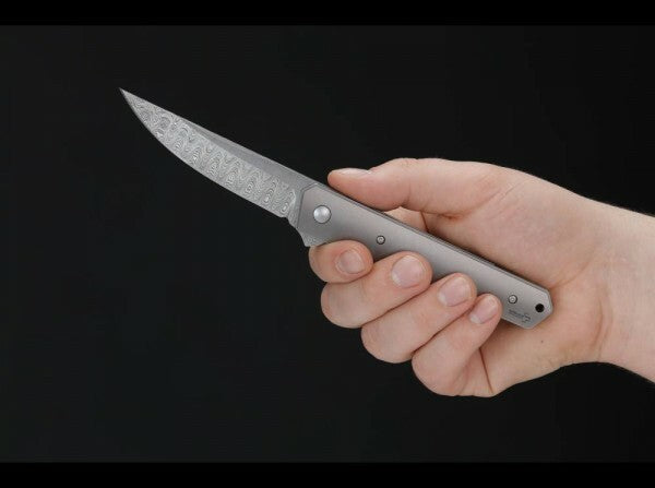 BÖKER® Kwaiken Flipper складаний ніж, дамаськ титан, 9 см