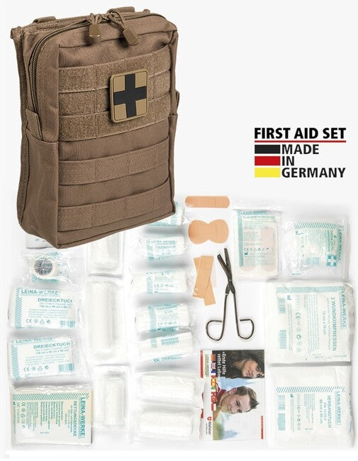 Mil-Tec аптечка Molle, темний койотовий коричневий, велика