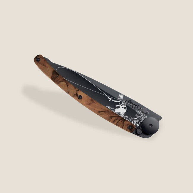 Deejo Tattoo Serration складаний ніж Fly Fishing, коричневий камуфляж