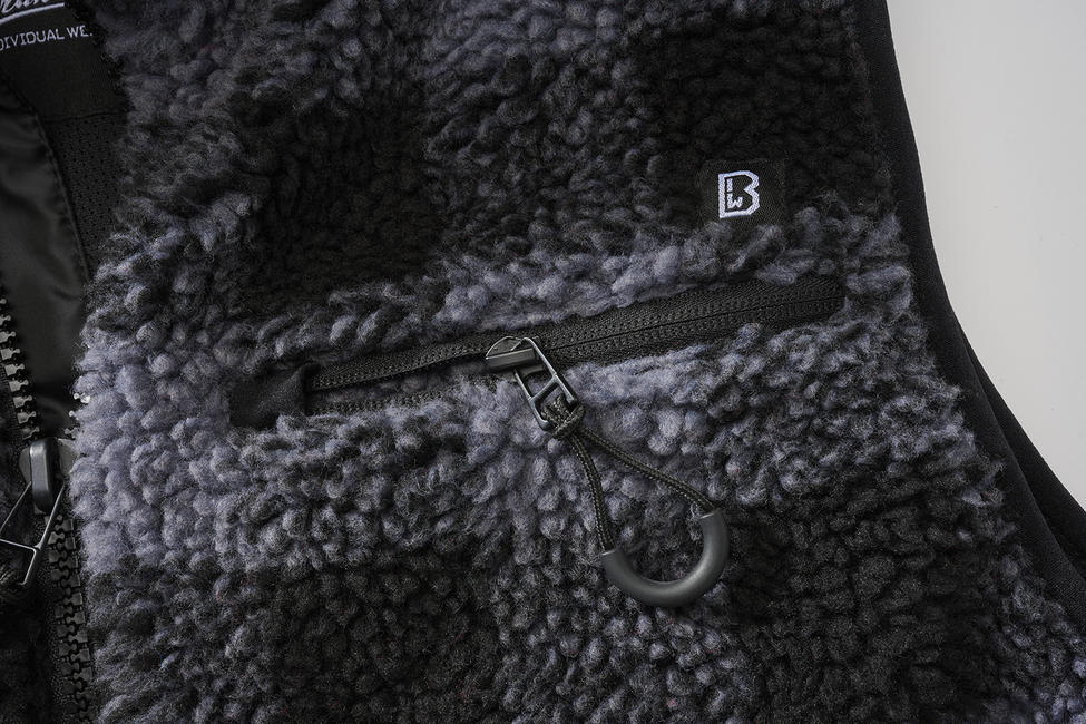 Brandit Teddyfleece жилет з флісу, чорний/сірий