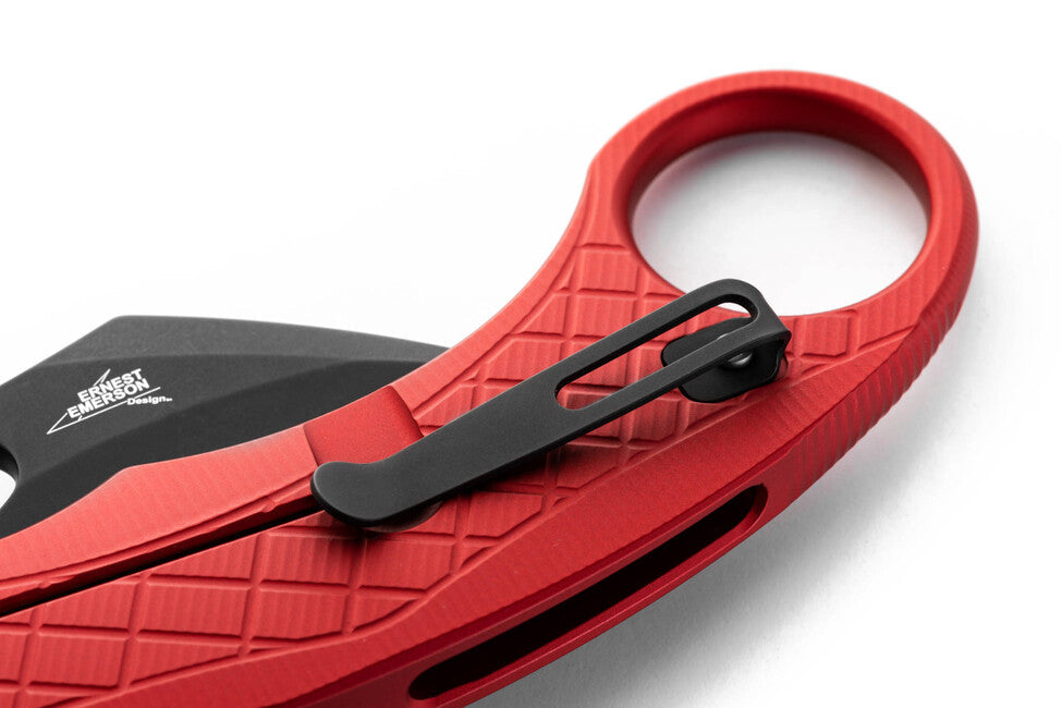 Lionsteel L.E. ONE 1 A RB ніж типу KARAMBIT розроблений у співпраці з Emerson Design, червоний/хімічно-чорний