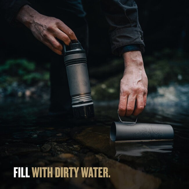 GRAYL UltraPress™ Purifier фільтруюча пляшка титан, чорна