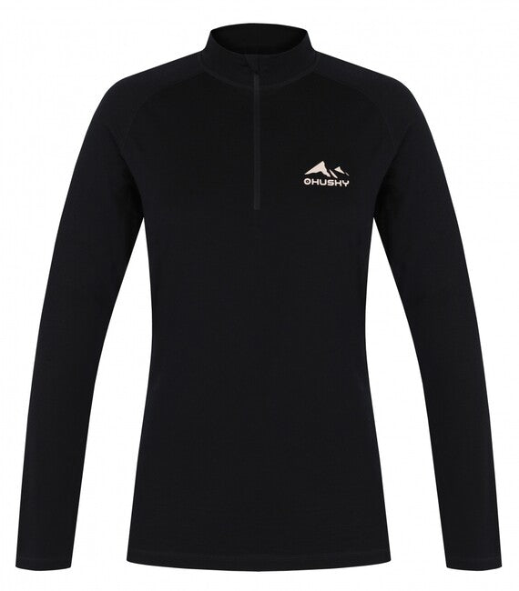 HUSKY Merow Zip термо футболка жіноча на блискавку, чорна