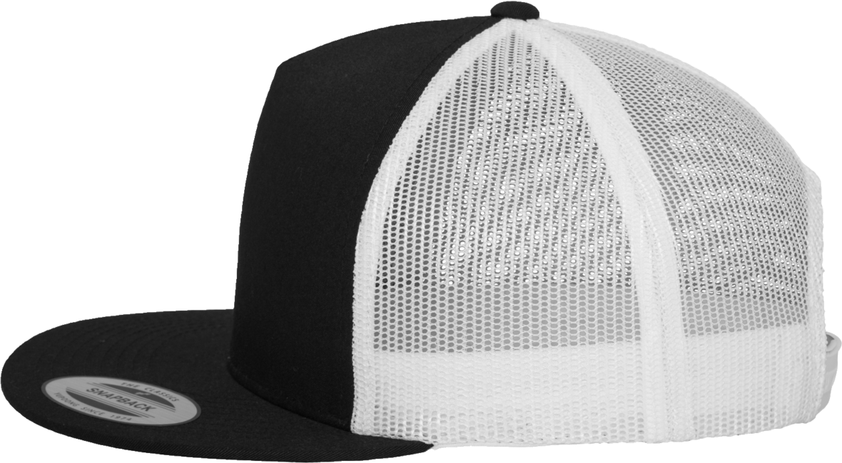 Brandit Classic Trucker 2-Tone кепка з прямим козирком, чорна-біла