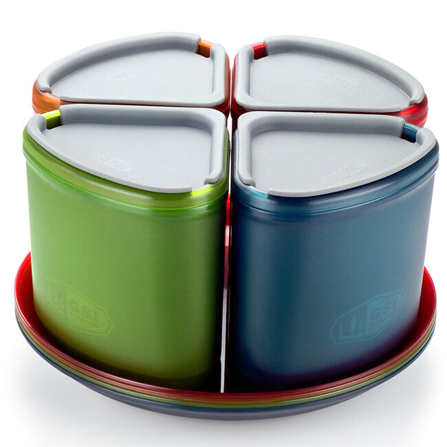 GSI Outdoors Infinity 4 Person Compact Tableset кемпінговий набір посуду для 4 осіб, мультиколір