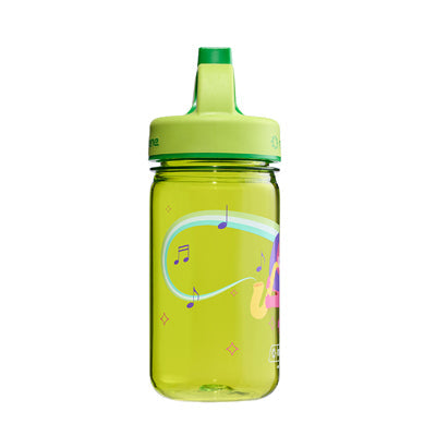 Nalgene Grip-n-Gulp Sustain пляшка для води дитяча 0,35 л з кришкою, зелена, музичний лев
