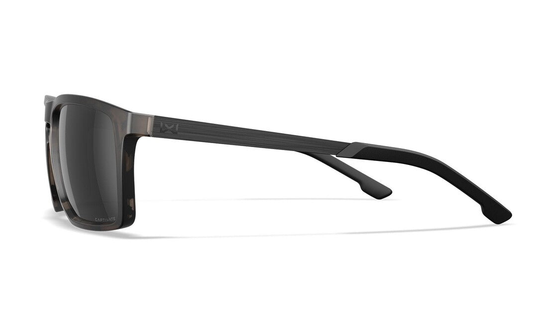 Wiley X Axe сонцезахисні окуляри Captivate Polarized, чорне дзеркало / матовий коричневий черепаховий
